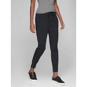 Athleta Metro Street Joggers With Zip Ankle Hem Black XS